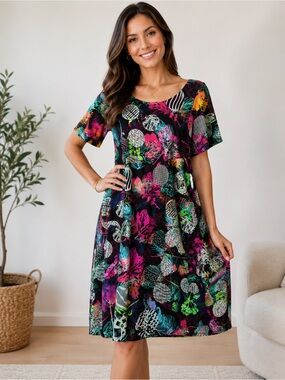 ✨ Eroke Italian Designer Dress – Size 50 (Approx. Large) – Made in Italy ✨